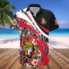 Ottawa Senators Hawaii Shirt Hibiscus, NHL Hawaiian Shirt