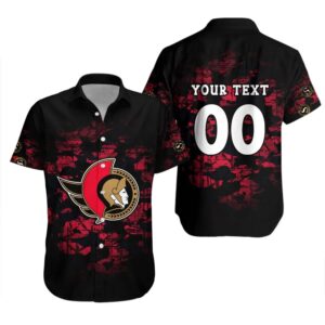 Ottawa Senators Hawaiian Shirt Camouflage Vintage – NHL, NHL Hawaiian Shirt