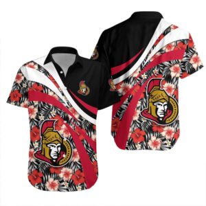 Ottawa Senators Hawaiian Shirt Hibiscus Sport Style – NHL, NHL Hawaiian Shirt