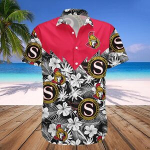 Ottawa Senators Hawaiian Shirt Tropical Seamless- NHL, NHL Hawaiian Shirt