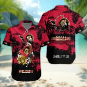 Ottawa Senators Personalized Hawaiian Shirt – Custom Name, NHL Hawaiian Shirt