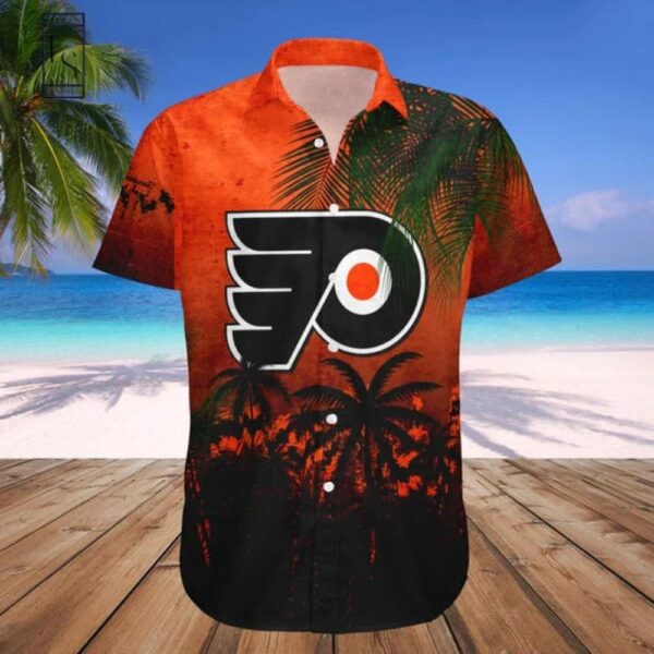Philadelphia Flyers Hawaii Shirt Coconut Tree, NHL Hawaiian Shirt