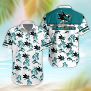 San Jose Sharks Aloha Shirt, NHL Hawaiian Shirt