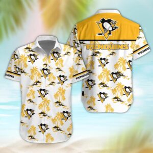 Pittsburgh Penguins Aloha Shirt, NHL Hawaiian Shirt