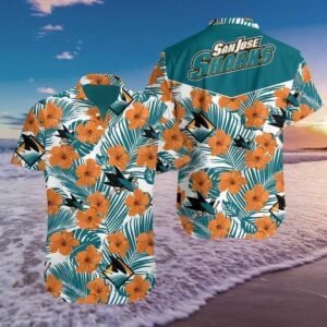 San Jose Sharks Hawaiian Shirt 3, NHL Hawaiian Shirt