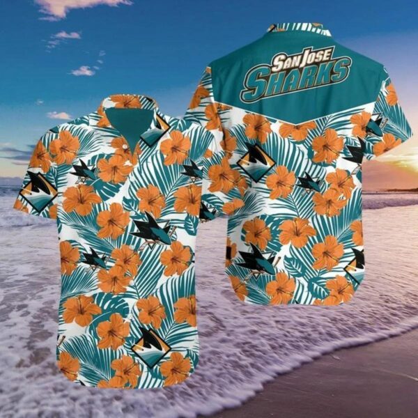 San Jose Sharks Hawaiian Shirt 3, NHL Hawaiian Shirt
