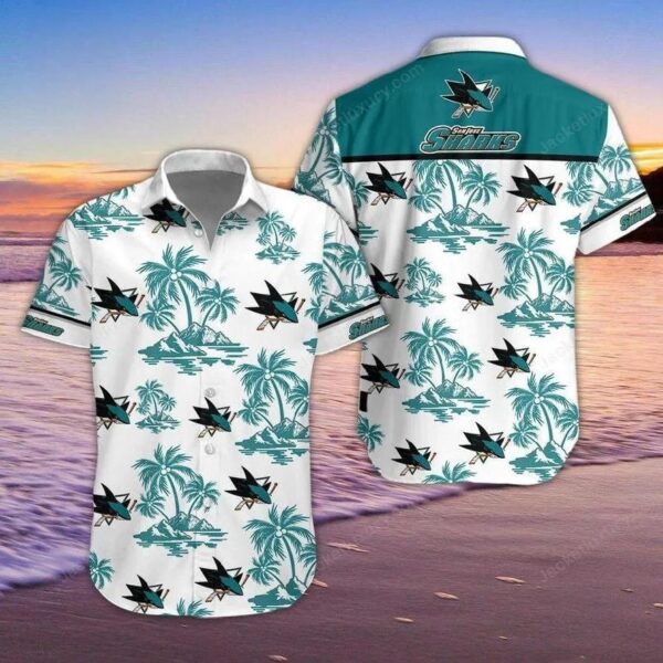 San Jose Sharks Hawaiian Shirt 4, NHL Hawaiian Shirt