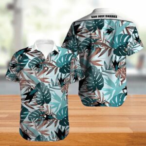 San Jose Sharks Hawaiian Shirt Lemon Button Up, NHL Hawaiian Shirt