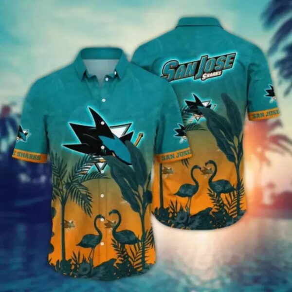 San Jose Sharks NHL Hawaiian Shirt Sunningtime Aloha Shirt, NHL Hawaiian Shirt