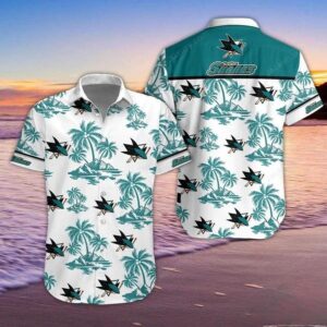 San Jose Sharks Summer Shirt Hawaiian Shirt, NHL Hawaiian Shirt