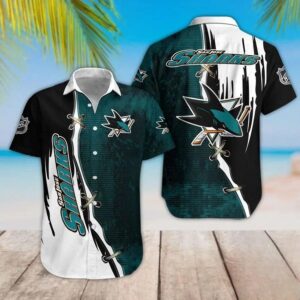 San Jose Sharks Team Hawaiian Shirt, NHL Hawaiian Shirt
