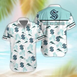 Seattle Kraken Aloha Shirt, NHL Hawaiian Shirt