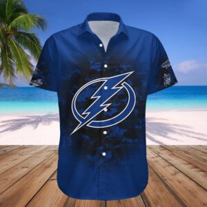 Tampa Bay Lightning Hawaiian Shirt Camouflage Vintage – NHL, NHL Hawaiian Shirt