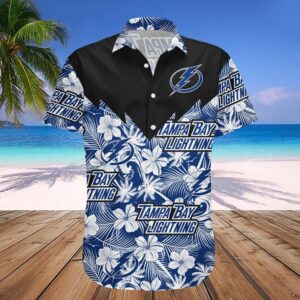 Tampa Bay Lightning Hawaiian Shirt Tropical Seamless- NHL, NHL Hawaiian Shirt