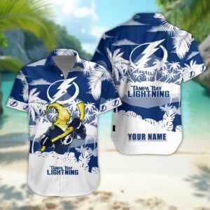 Tampa Bay Lightning Personalized Hawaiian Shirt – Custom Name, NHL Hawaiian Shirt