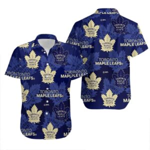 Toronto Maple Leaf Navy Hawaiian Shirt, NHL Hawaiian Shirt
