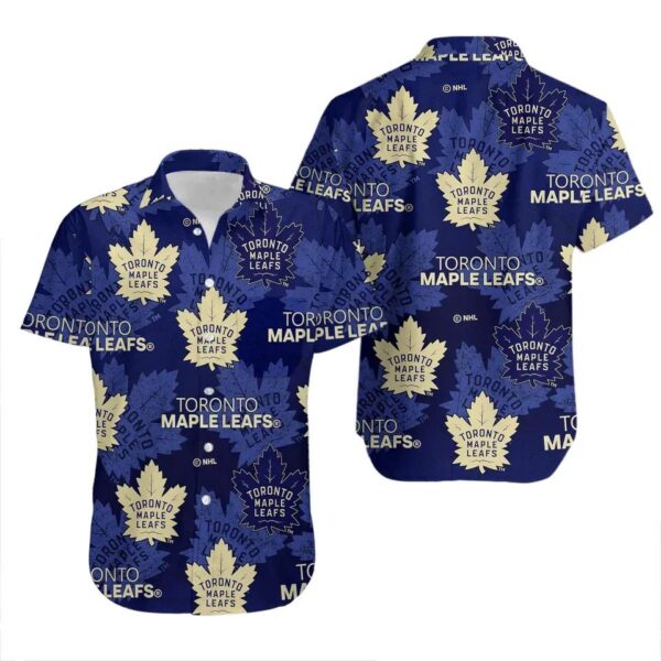 Toronto Maple Leaf Navy Hawaiian Shirt, NHL Hawaiian Shirt