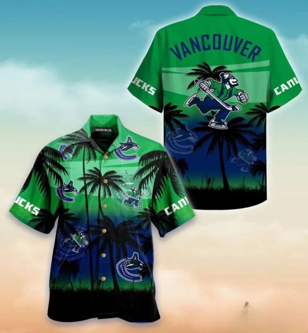 Vancouver Canucks Canadian Hockey Teams Hawaiian Shirt, NHL Hawaiian Shirt