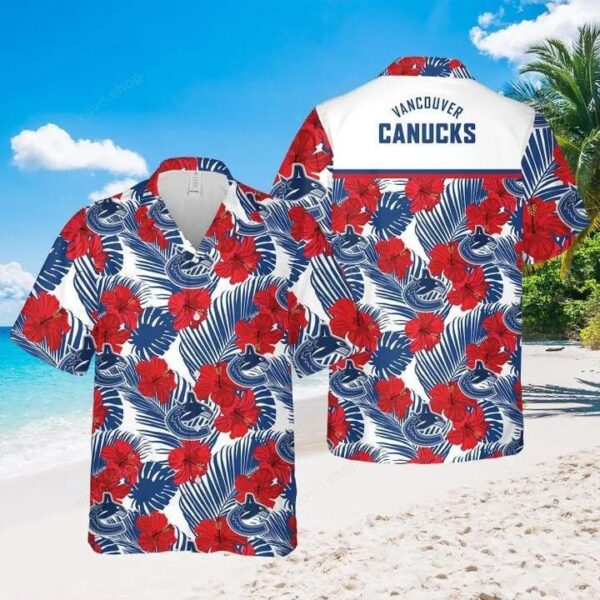 Vancouver Canucks Team Hawaiian Shirt 2, NHL Hawaiian Shirt