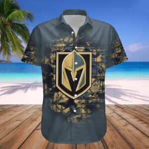 Vegas Golden Knights Hawaiian Shirt Camouflage Vintage – NHL, NHL Hawaiian Shirt