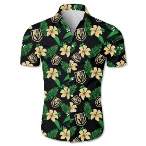 Vegas Golden Knights Hawaiian Shirt Tropical Flower Summer, NHL Hawaiian Shirt