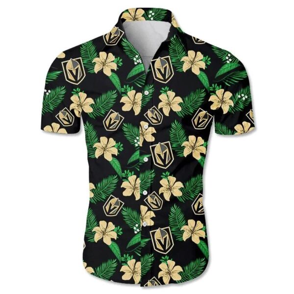 Vegas Golden Knights Hawaiian Shirt Tropical Flower Summer, NHL Hawaiian Shirt
