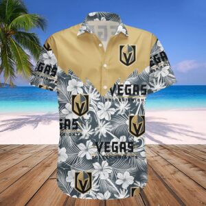 Vegas Golden Knights Hawaiian Shirt Tropical Seamless- NHL, NHL Hawaiian Shirt