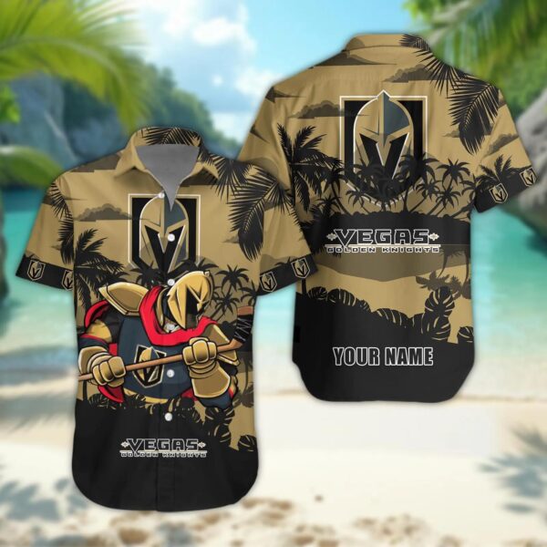 Vegas Golden Knights Personalized Hawaiian Shirt – Custom Name, NHL Hawaiian Shirt