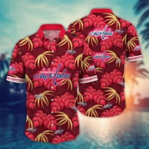 Washington Capitals NHL Hawaiian Shirt Breezy Aloha Shirt, NHL Hawaiian Shirt