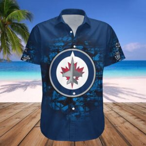 Winnipeg Jets Hawaiian Shirt Camouflage Vintage – NHL, NHL Hawaiian Shirt