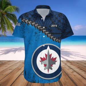 Winnipeg Jets Hawaiian Shirt Grunge Polynesian Tattoo – NHL, NHL Hawaiian Shirt