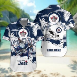 Winnipeg Jets Personalized Hawaiian Shirt – Custom Name, NHL Hawaiian Shirt