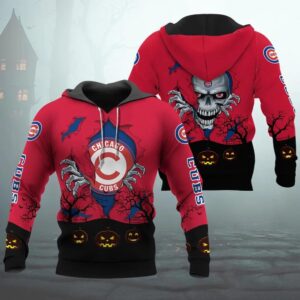 Chicago Cubs Halloween 3D Apparel, MLB Hoodie