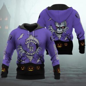 Colorado Rockies Halloween 3D Apparel, MLB Hoodie