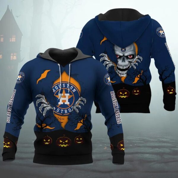 Houston Astros Halloween 3D Apparel, MLB Hoodie
