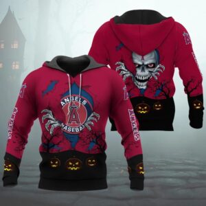 Los Angeles Angels Halloween 3D Apparel, MLB Hoodie