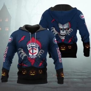Minnesota Twins Halloween 3D Apparel, MLB Hoodie