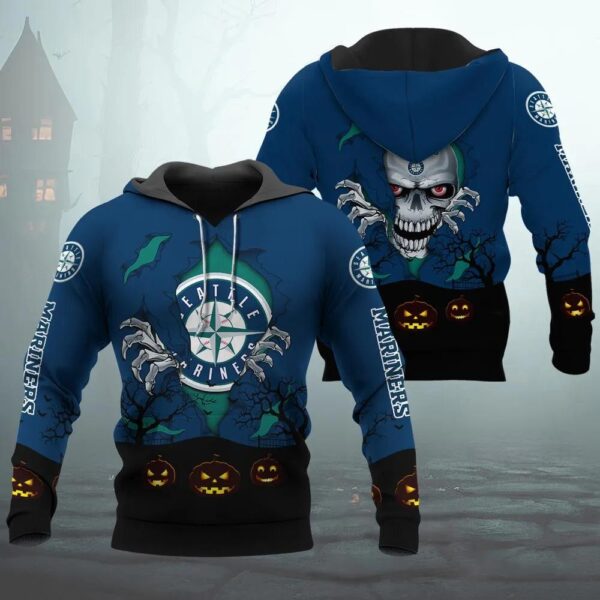 Seattle Mariners Halloween 3D Apparel, MLB Hoodie