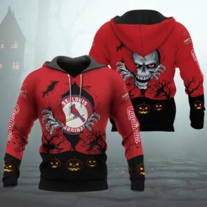 St. Louis Cardinals Halloween 3D Apparel, MLB Hoodie