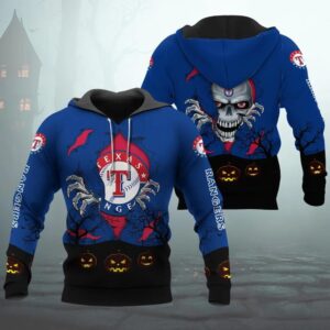 Texas Rangers Halloween 3D Apparel, MLB Hoodie