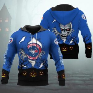 Toronto Blue Jays Halloween 3D Apparel, MLB Hoodie