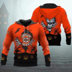 Cleveland Browns Halloween 3D Apparel, NFL Hoodie