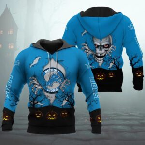 Detroit Lions Halloween 3D Apparel, NFL Hoodie