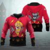 Kansas City Chiefs Halloween 3D Apparel, NFL Hoodie