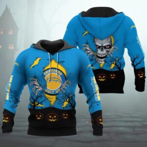 Los Angeles Chargers Halloween 3D Apparel, NFL Hoodie