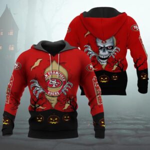 San Francisco 49ers Halloween 3D Apparel, NFL Hoodie