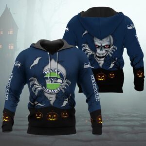 Seattle Seahawks Halloween 3D Apparel, NFL Hoodie