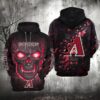 Arizona Diamondbacks Lava Skull Hoodie, MLB Hoodie