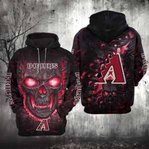 Arizona Diamondbacks Lava Skull Hoodie, MLB Hoodie