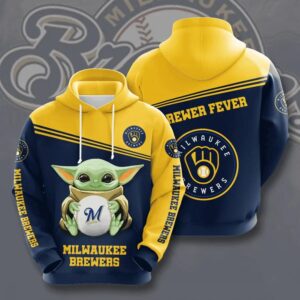 Baby Yoda Milwaukee Brewers 3D Hoodie, MLB Hoodie